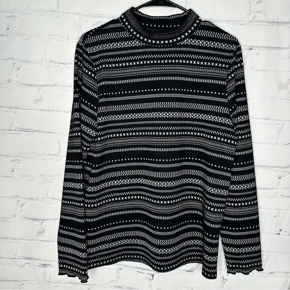 LOFT Tops - Loft large black & silver top